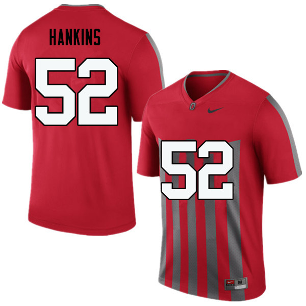 Men Ohio State Buckeyes #52 Johnathan Hankins College Football Jerseys Game-Throwback